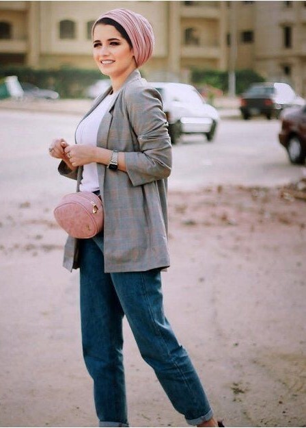 افكار لتنسيق ال slouchy pants مع الحجاب 20