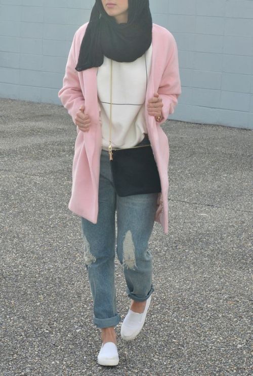افكار لتنسيق ال slouchy pants مع الحجاب 24