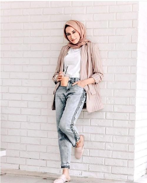 افكار لتنسيق ال slouchy pants مع الحجاب 27