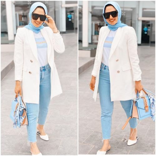 افكار لتنسيق ال slouchy pants مع الحجاب 3