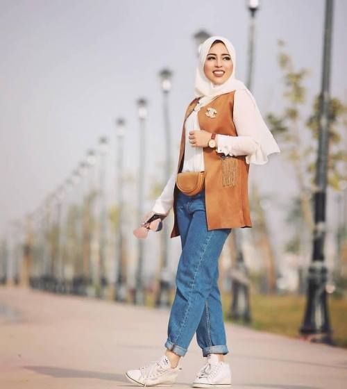 افكار لتنسيق ال slouchy pants مع الحجاب 31