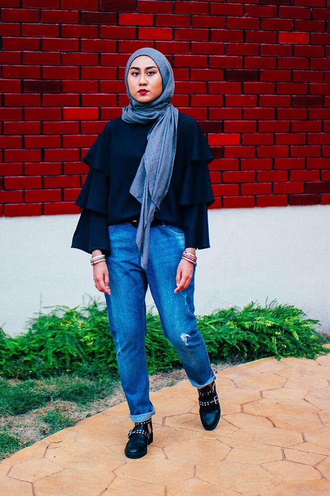 افكار لتنسيق ال slouchy pants مع الحجاب 39