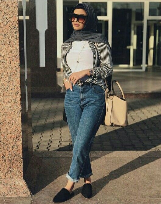 افكار لتنسيق ال slouchy pants مع الحجاب 46