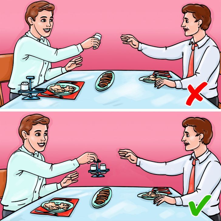 طلبات الضيوف على السفرة