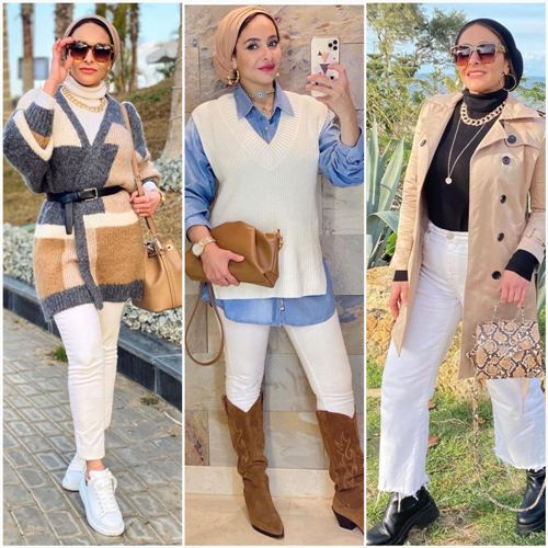 ستايلات عصرية للمحجبات لموسم الشتا 9