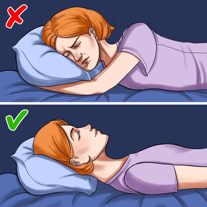 وضعية نوم لبشرة خالية من التجاعيد