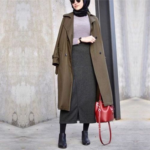 ستايلات بالجيبة مع الحجاب 4