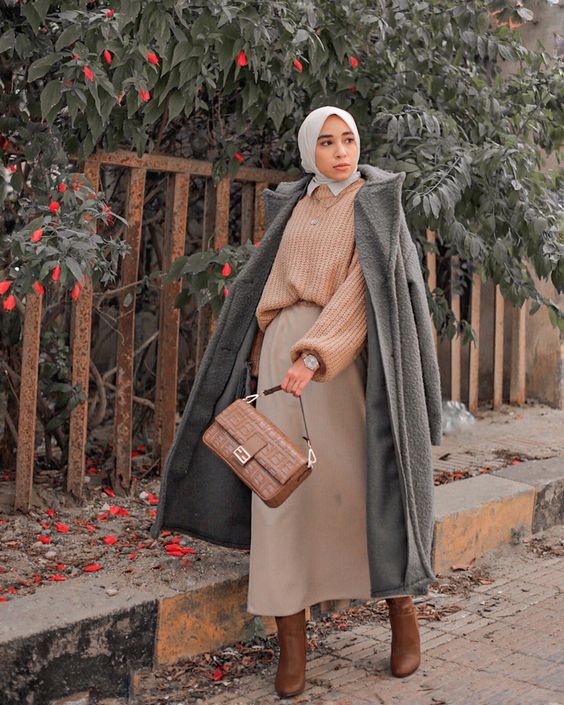 افكار ستايلات للمحجبات لموسم الشتا 35
