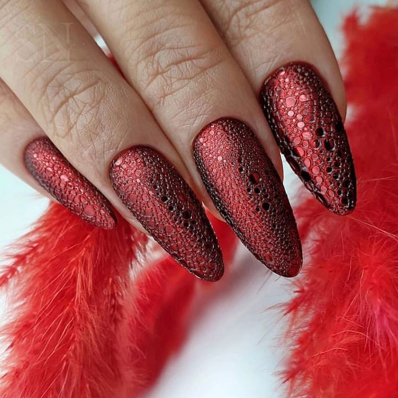 مانيكير الفقاعات bubble nails 11