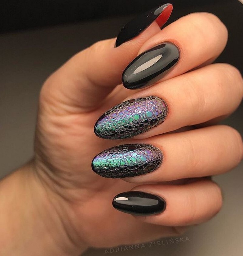 مانيكير الفقاعات bubble nails 21