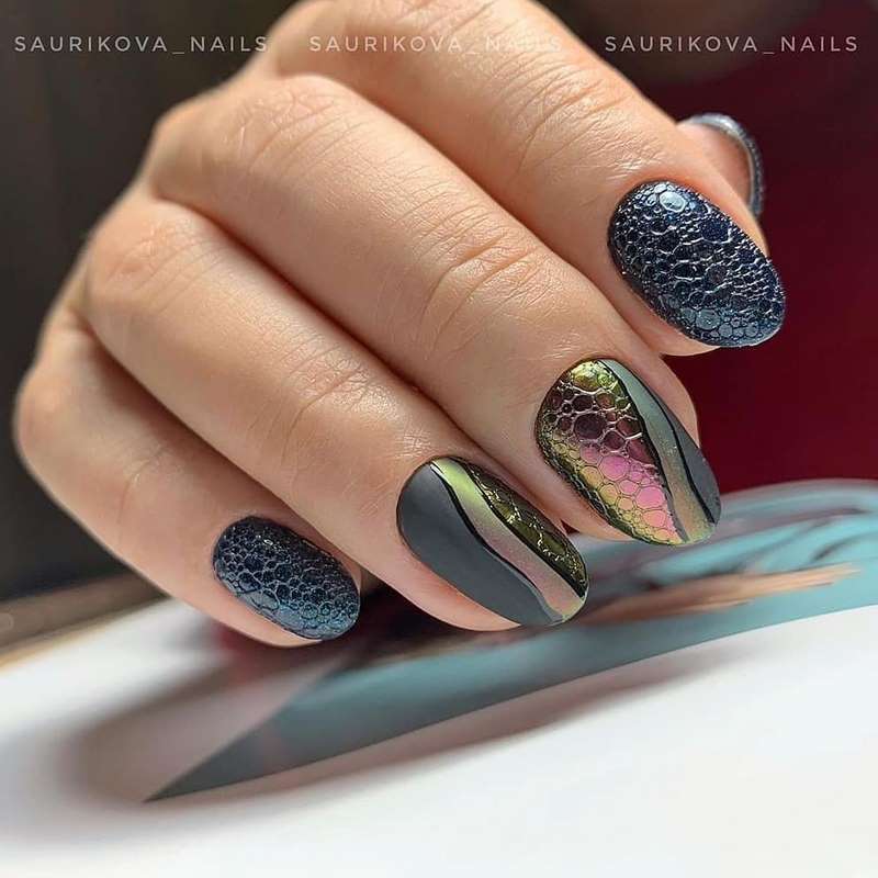 مانيكير الفقاعات bubble nails 23