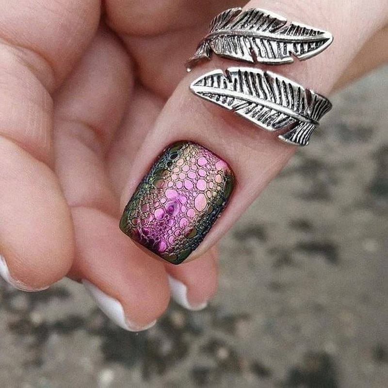 مانيكير الفقاعات bubble nails 28