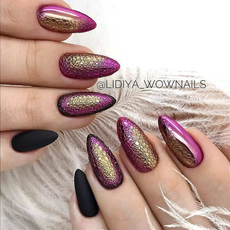مانيكير الفقاعات bubble nails 34