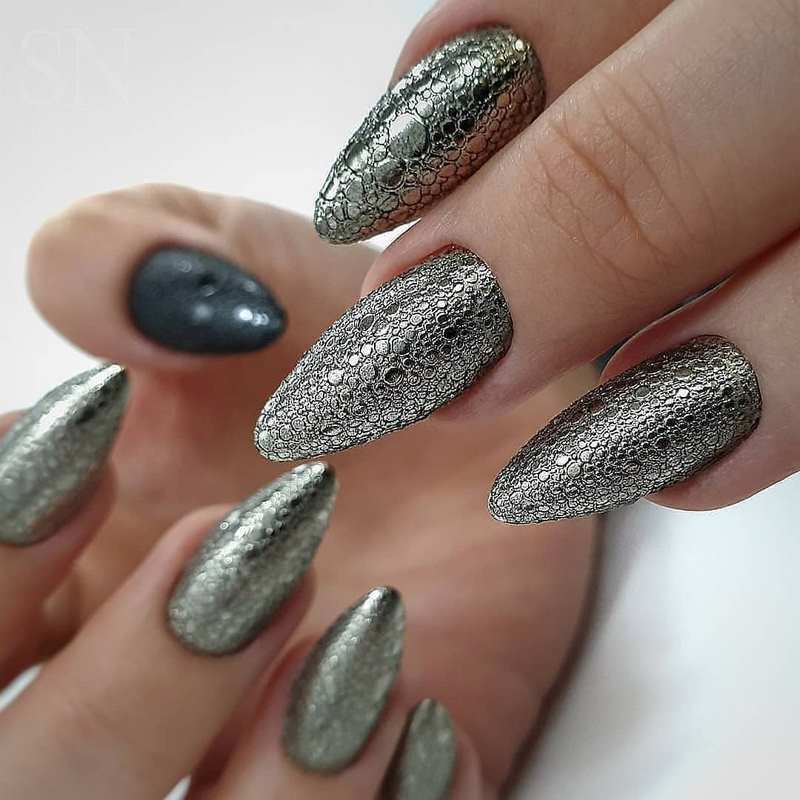 مانيكير الفقاعات bubble nails 49