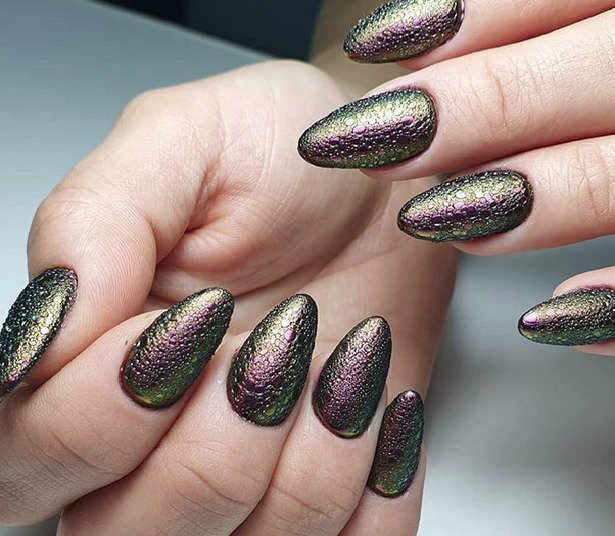مانيكير الفقاعات bubble nails 55