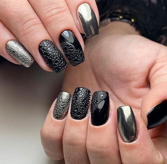 مانيكير الفقاعات bubble nails 63