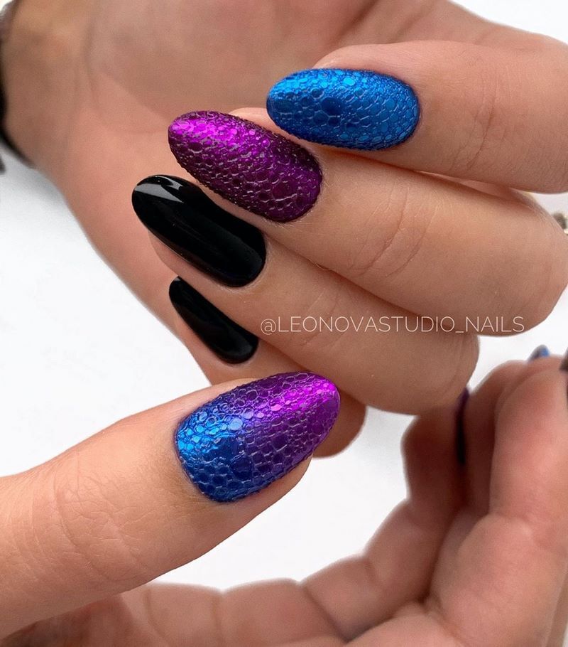 مانيكير الفقاعات bubble nails 9