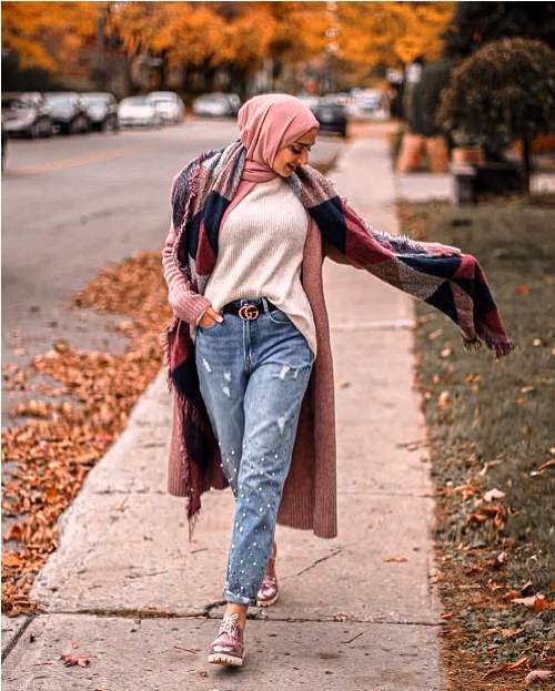 ستايلات للمحجبات مناسبة للجامعة 17
