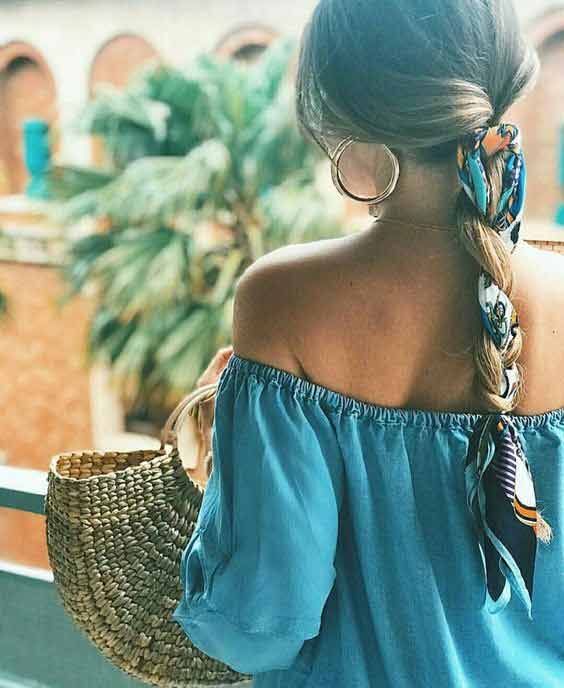 تسريحات شعر باستخدام السكارف والباندانا 29