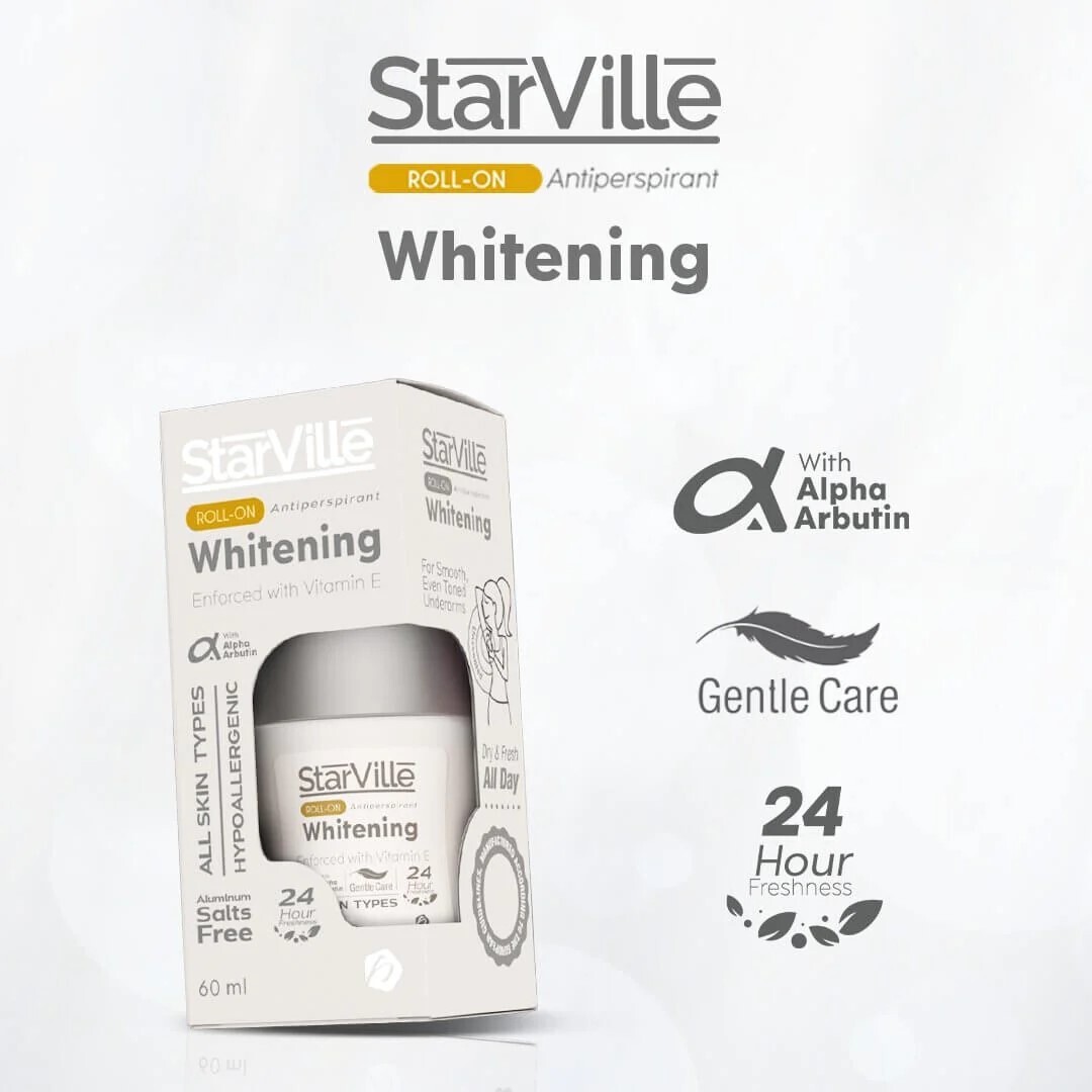 رول اون تفتيح ومزيل للعرق من ستارفيل Starville whitening roll on