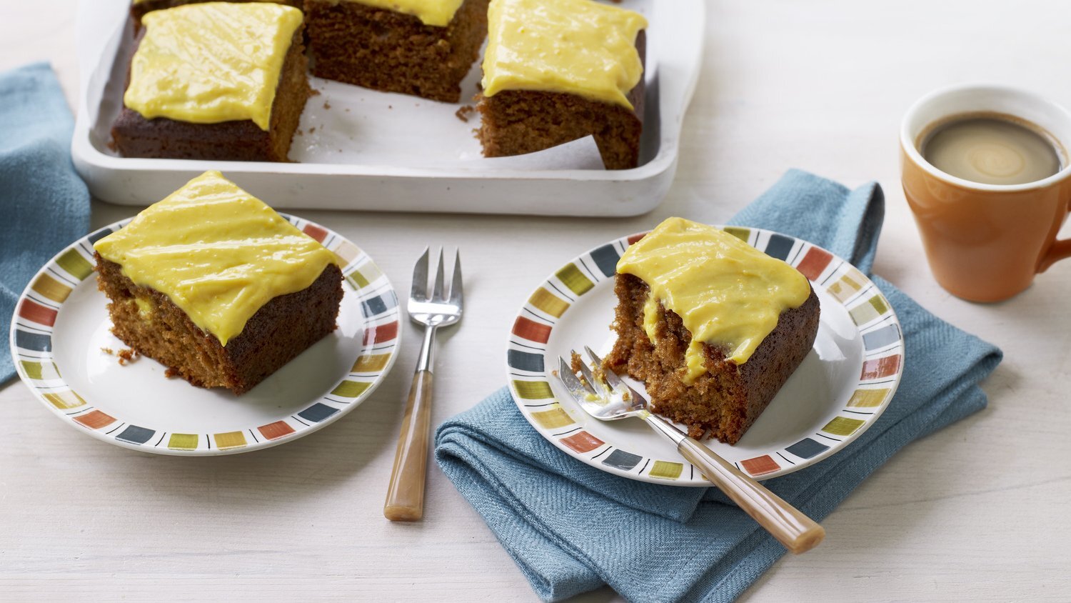 طريقة عمل كيكة القهوة والبرتقان