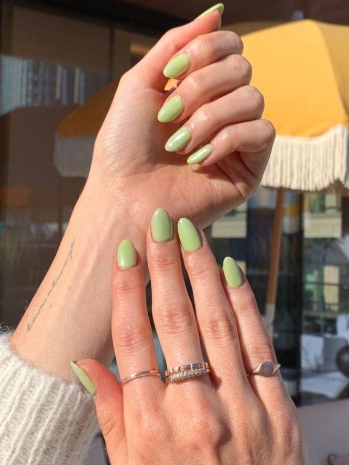 Pistachio Green nails
