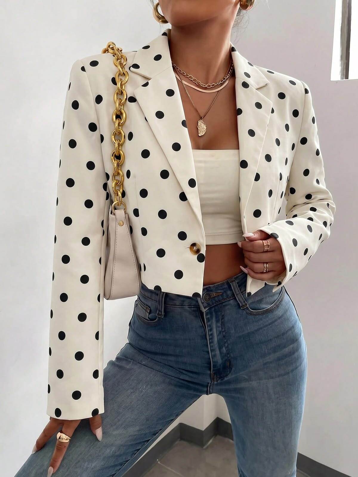 Polka dots blazer