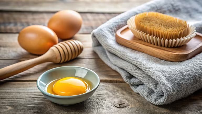 Egg hair mask