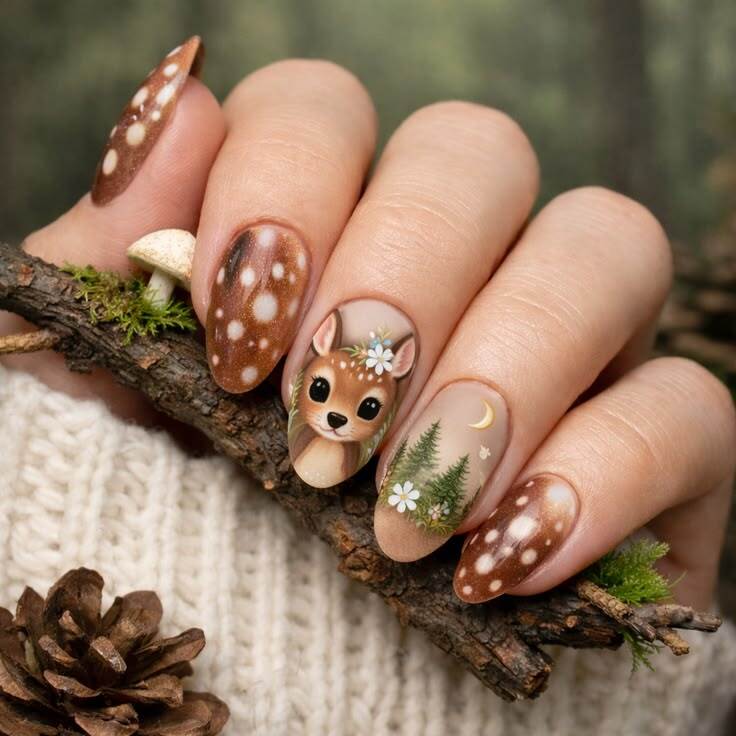 Deer Print Nails 26