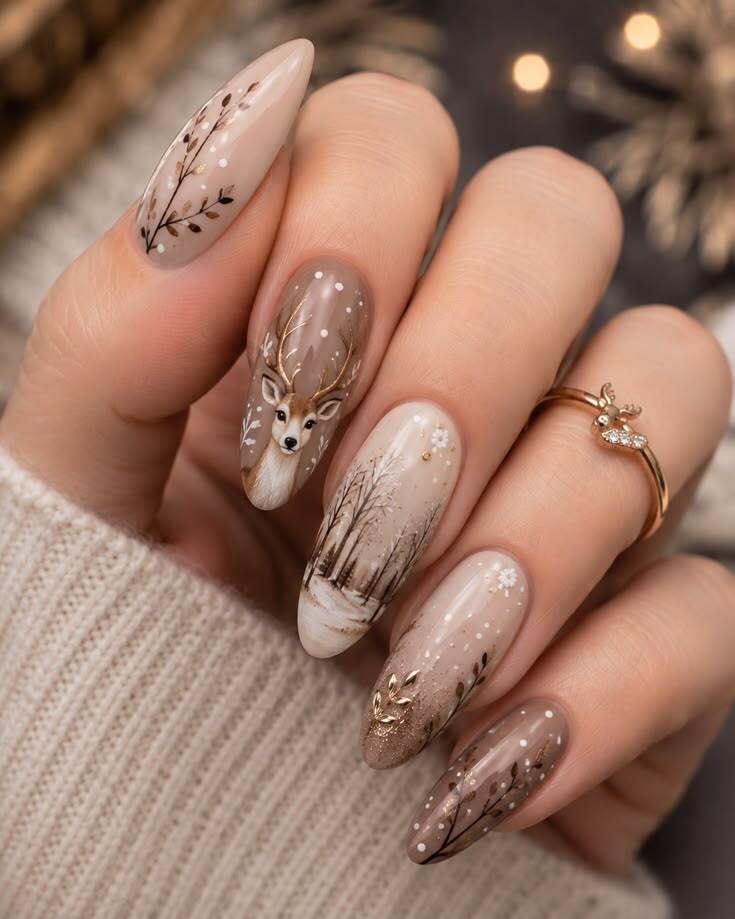 Deer Print Nails 28