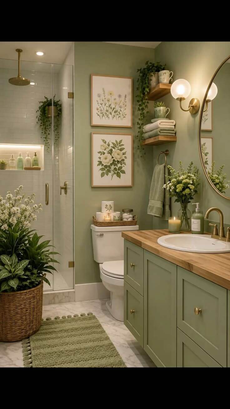 green and beige bathroom 22