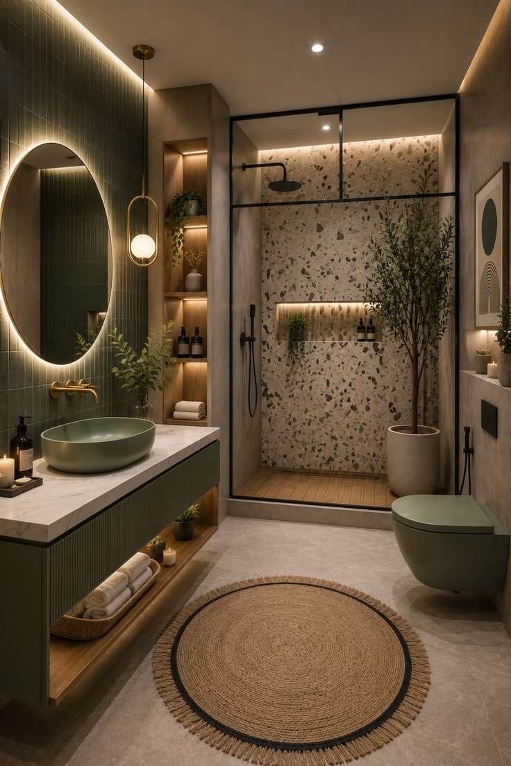 green and beige bathroom 34