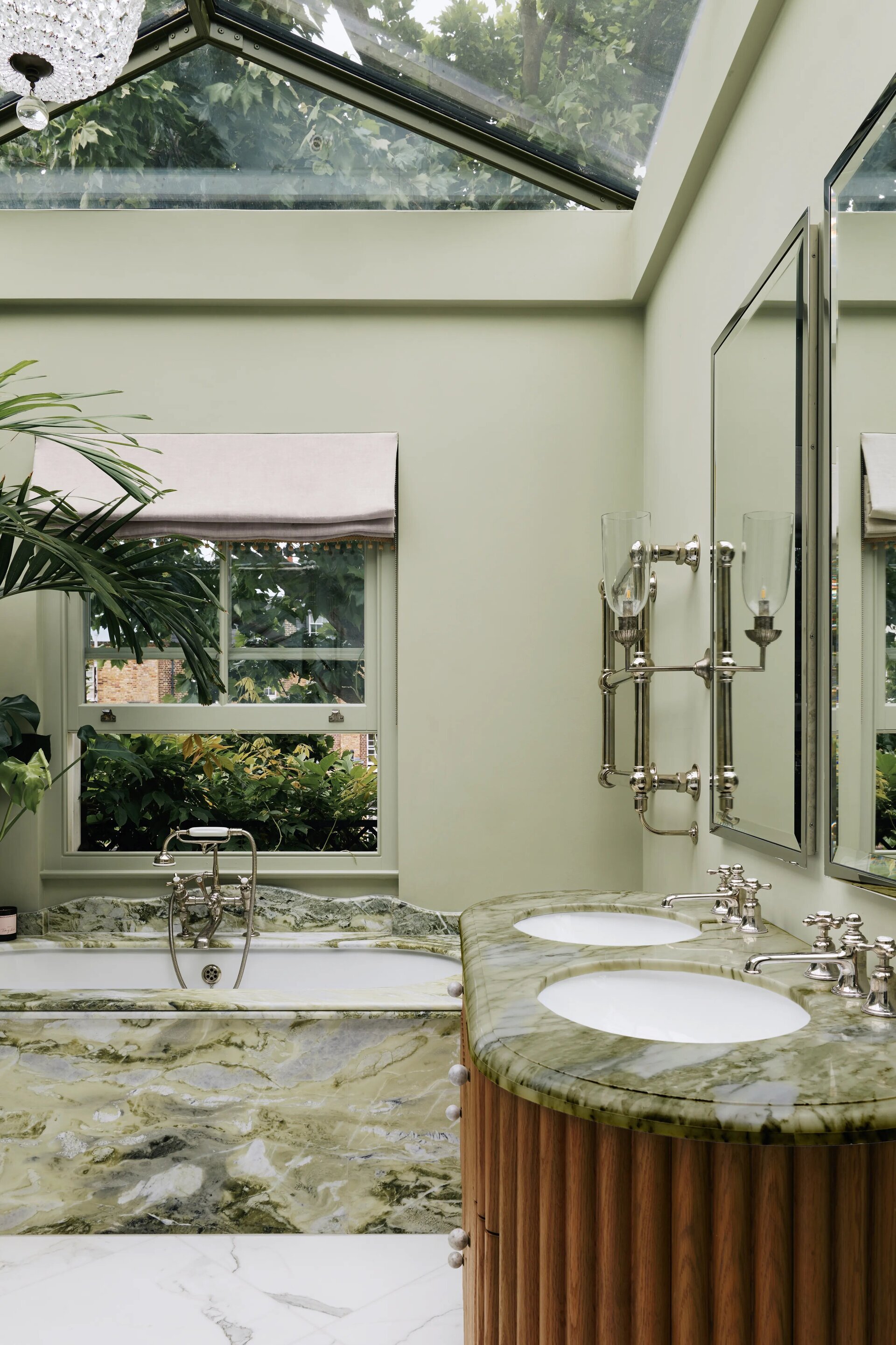 green and beige bathroom 6