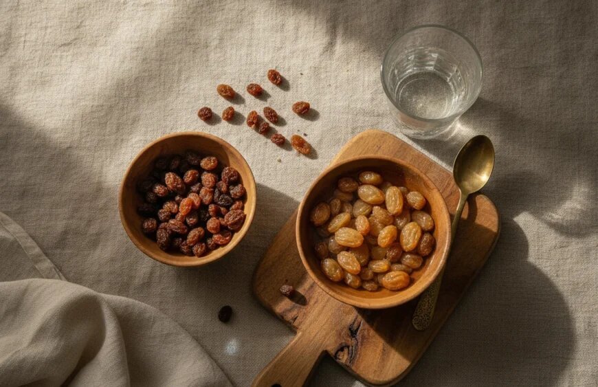 soaked raisins